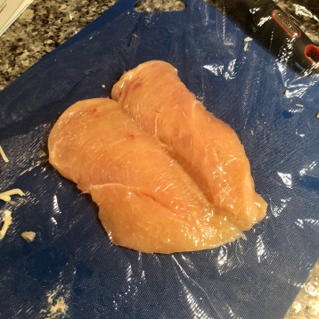 Butterfly chicken breasts