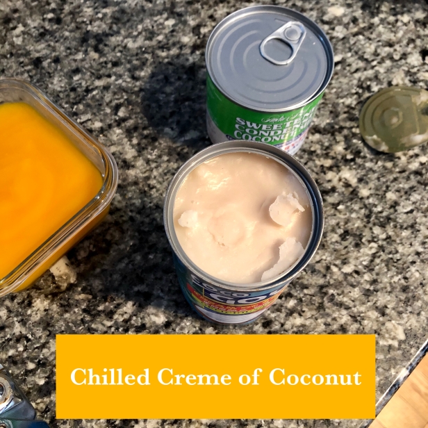 chilled creme of coconut